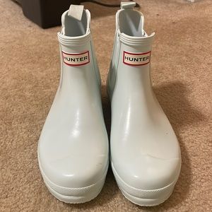 Brand new light blue/aqua ankle hunter boots.